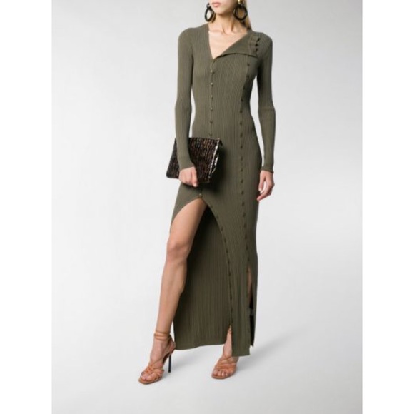 Jacquemus Ribbed Knit Maxi Dress W 